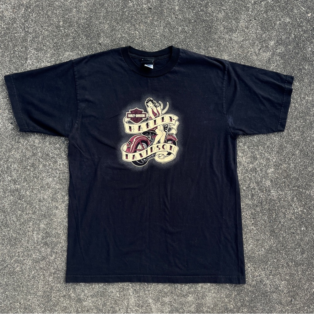Black and Red Men’s Harley Davidson Motorcycles T-shirt Size XL Maryland - Picture 1 of 5